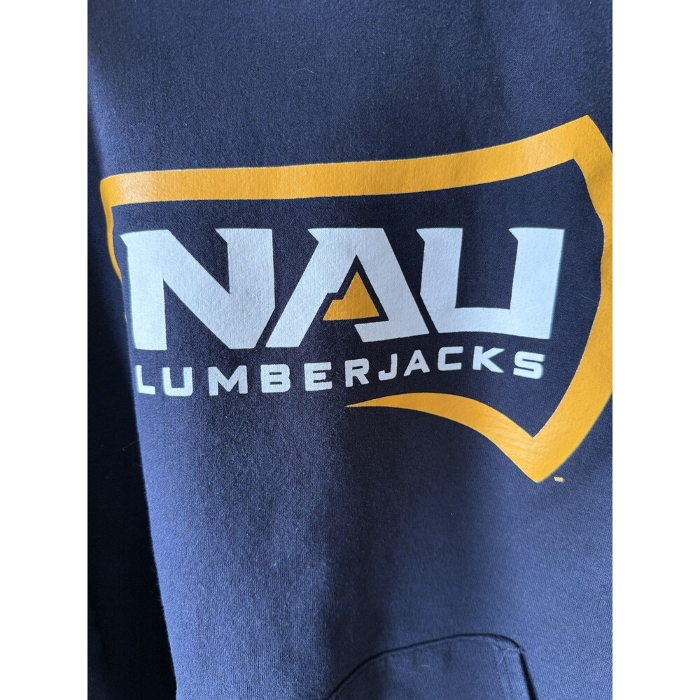 Champion Men’s NAU Lumberjacks Graphic Long Sleeve Sweatshirt Hoodie, Navy, M - Picture 2 of 5